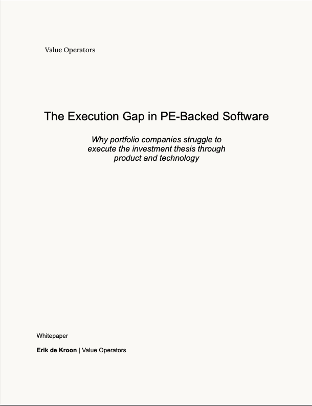 The Execution Gap in PE-Backed Software — White Paper Cover